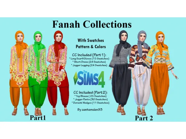 Alpha Hijab Model029 Fanah Sheera Collections - The Sims 4 Custom Content