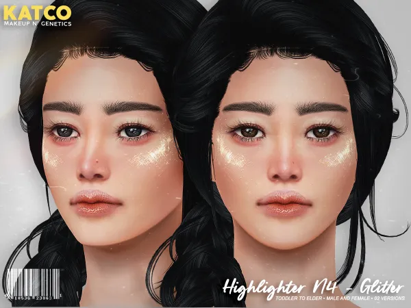 Alpha katco highlighter n4 (glitter) - The Sims 4 Custom Content