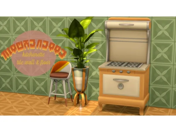 Maxis Match kitchenette tile wall floor - The Sims 4 Custom Content