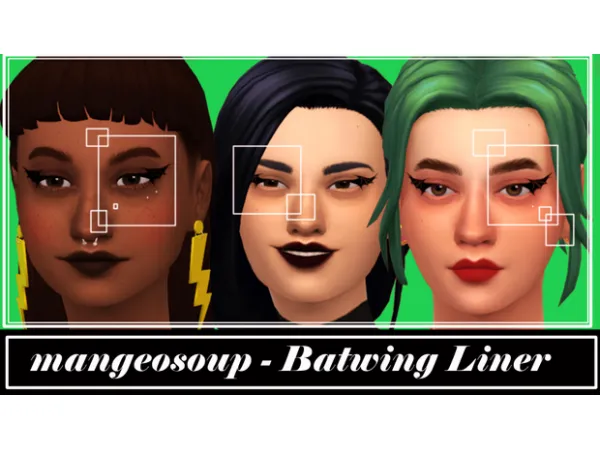 Maxis Match Batwing Liner mangeosoup by Juice's CC - The Sims 4 Custom Content
