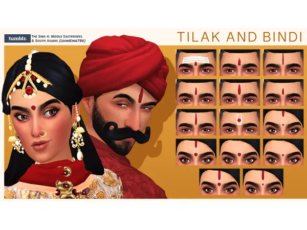 Maxis Match Tilak and Bindi - The Sims 4 Custom Content