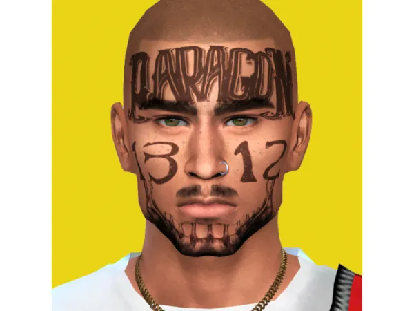Mix Head Tats - The Sims 4 Custom Content