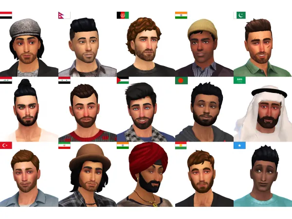 Alpha The Ethnic Men (Part 1) - The Sims 4 Custom Content