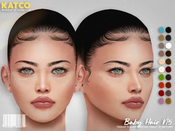 Alpha katco baby hair n5 - The Sims 4 Custom Content