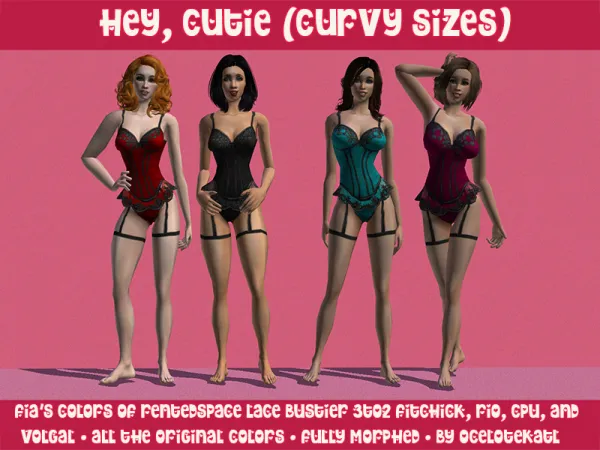 Hey Cutie (Curvy Sizes) - The Sims 2 Custom Content