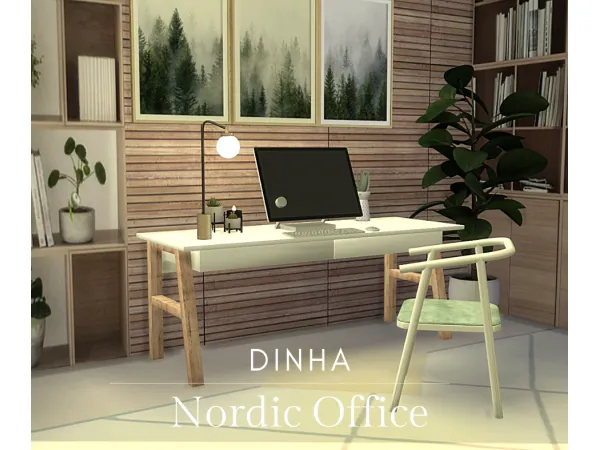 Alpha Nordic Office Desk Chair - The Sims 4 Custom Content