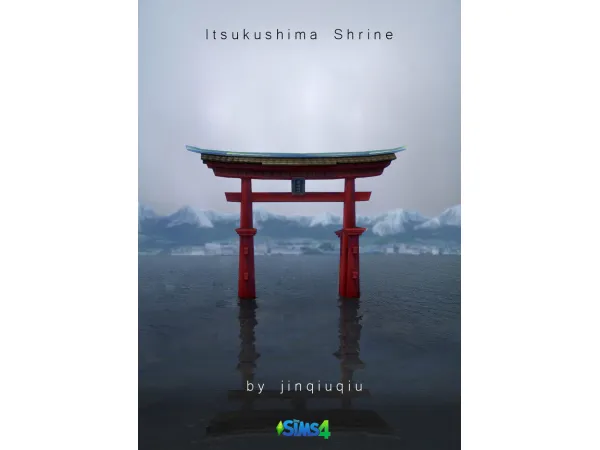 Alpha JAPANESE GATE 鸟居 by Jinqiuqiu - The Sims 4 Custom Content
