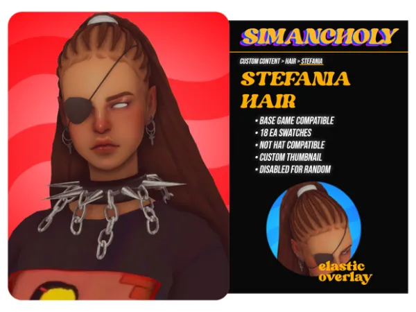 Maxis Match STEFANIA HAIR by simancholy by simancholy - The Sims 4 Custom Content