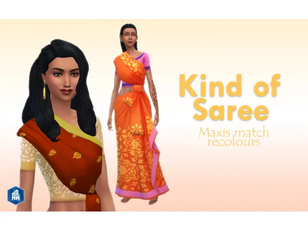 Maxis Match (Kind of) Saree - The Sims 4 Custom Content