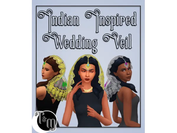 Indian Inspired Wedding Veil - by teanmoon