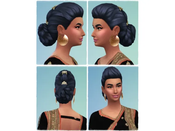 Maxis Match Indian Holiday Hair - The Sims 4 Custom Content