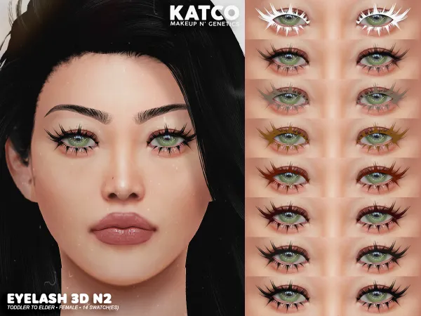 Alpha katco eyelashes 3d n2 - The Sims 4 Custom Content
