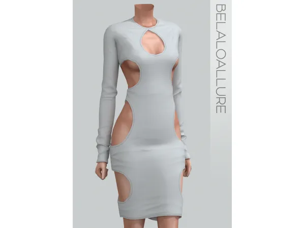Alpha Caddie Dress by belaloallure - The Sims 4 Custom Content