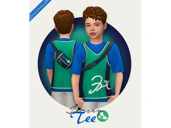 Maxis Match Jersey Tee Kids Version - The Sims 4 Custom Content