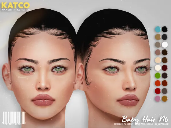 Alpha katco baby hair n5 - The Sims 4 Custom Content