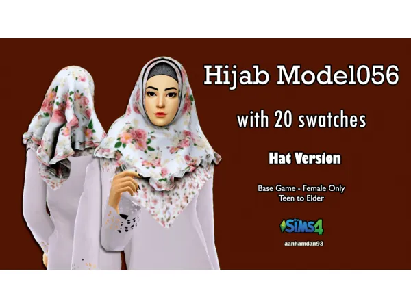 Mix Hijab Model056 - The Sims 4 Custom Content