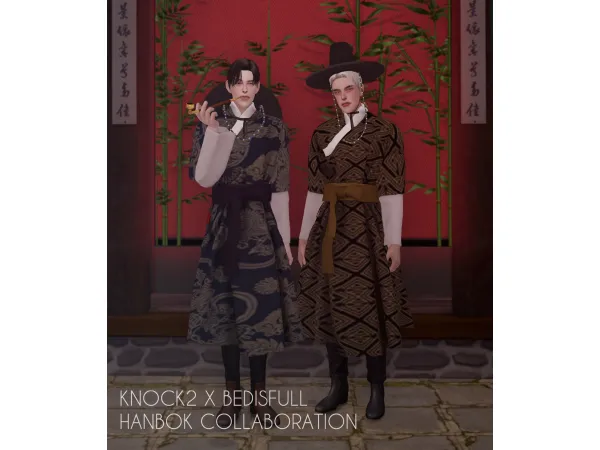 Alpha SIMS4 KNOCK2xBED Hanbok Collaboration - The Sims 4 Custom Content