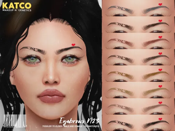 Alpha katco eyebrows n23 by katco - The Sims 4 Custom Content