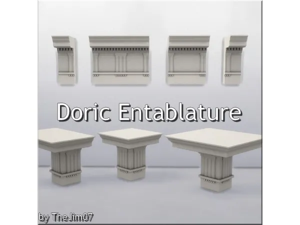 Maxis Match Doric Entablature by TheJim07 - The Sims 4 Custom Content