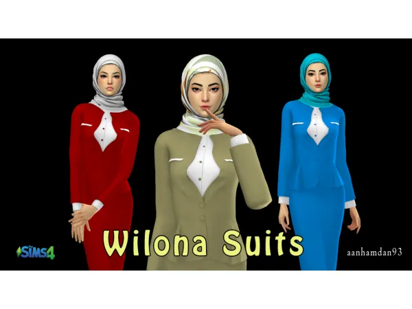 Alpha Wilona Suits by simsfinds - The Sims 4 Custom Content
