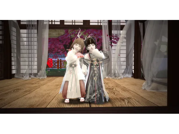 Alpha FenDuDu DTGorgeous Oriental Set Toddler - The Sims 4 Custom Content
