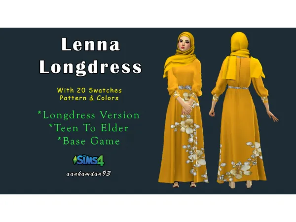 Mix Lenna Longdress - The Sims 4 Custom Content