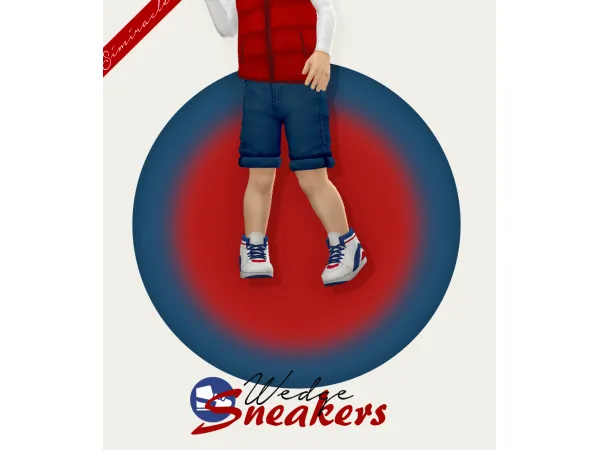 Maxis Match Wedge Sneakers Toddler Version - The Sims 4 Custom Content