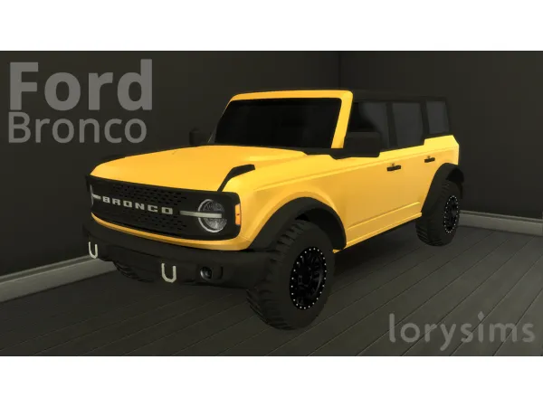 Maxis Match 2021 Ford Bronco 4 doors by LorySims - The Sims 4 Custom Content