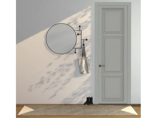 Alpha Vianela Wall Mirror With Hangers - The Sims 4 Custom Content