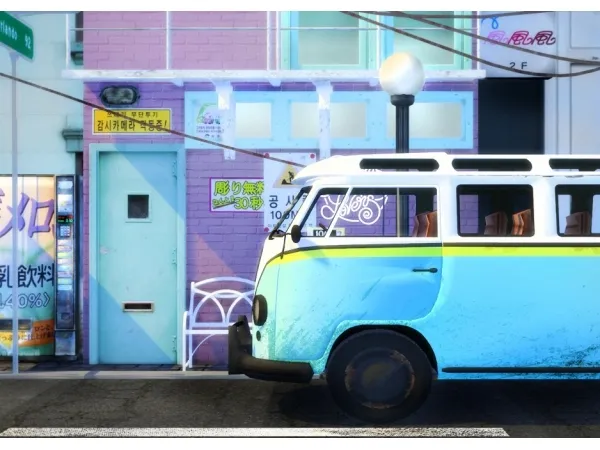 Alpha Slox VW van - The Sims 4 Custom Content