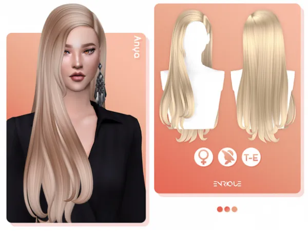 Maxis Match [EnriqueS4] Anya Hairstyle by EnriqueS4 - The Sims 4 Custom Content