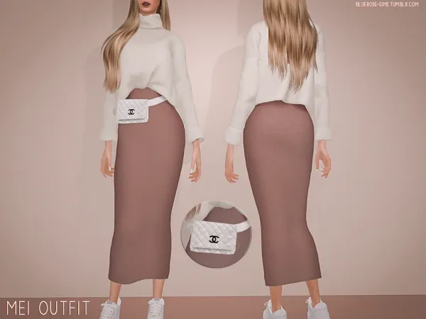 Alpha Mei Outfit BRsims - The Sims 4 Custom Content
