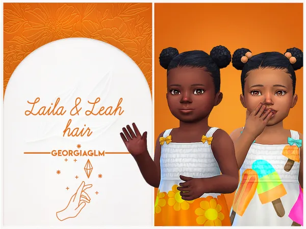 Maxis Match Laila Leah hair by Georgiaglm - The Sims 4 Custom Content