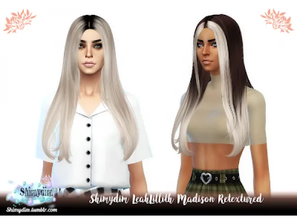 Alpha S4 LeahLillith Madison Retexture Ombre DarkRoots Naturals Unnaturals - The Sims 4 Custom Content