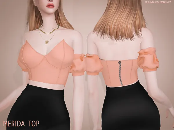Alpha Merida Top BRsims by bluerose-sims - The Sims 4 Custom Content