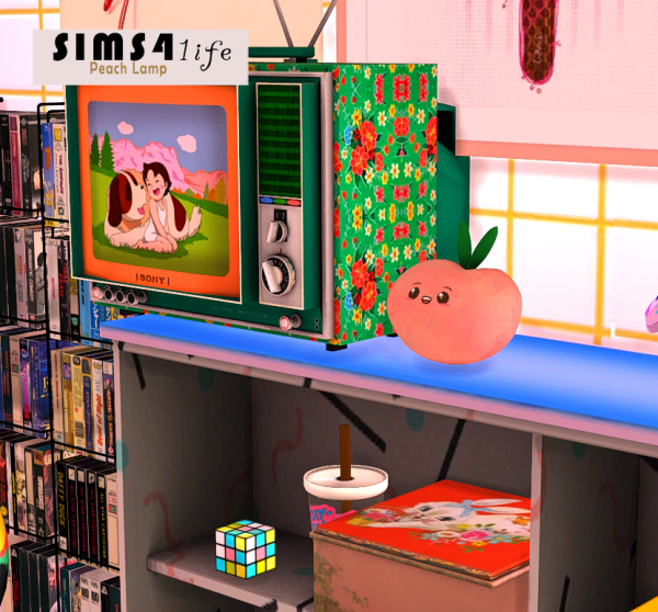 Maxis Match Peach Lamp by simsfinds - The Sims 4 Custom Content