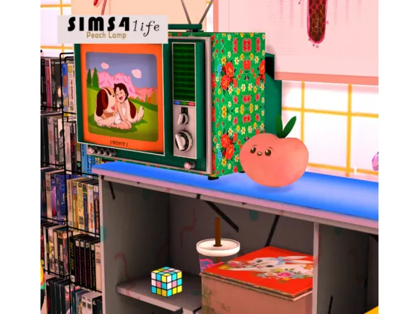 Maxis Match Peach Lamp by Sims41ife - The Sims 4 Custom Content