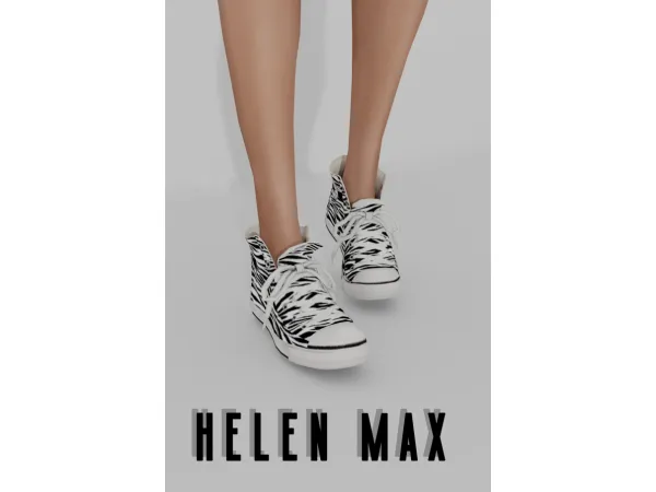 Alpha Helen Max Converse zebra - The Sims 4 Custom Content