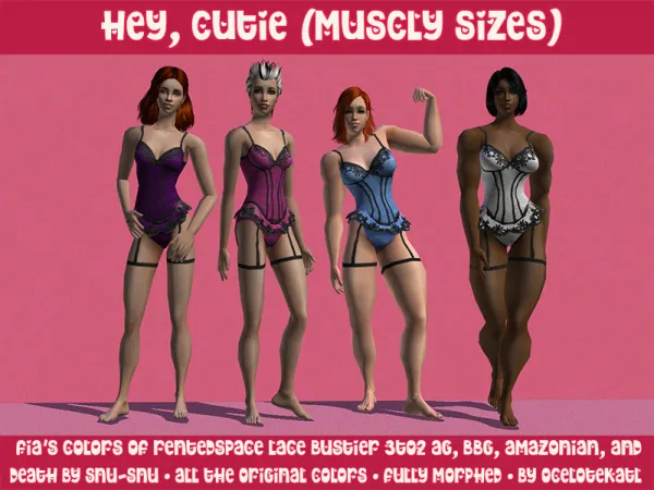 Hey Cutie (Muscly Sizes) - The Sims 2 Custom Content