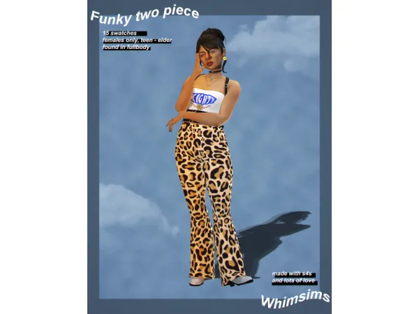 Maxis Match Funky Two Piece - The Sims 4 Custom Content