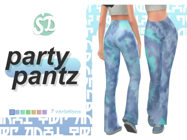 Mix party pantz - The Sims 4 Custom Content