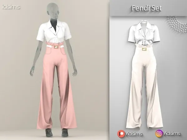 Alpha Fendi Set - The Sims 4 Custom Content