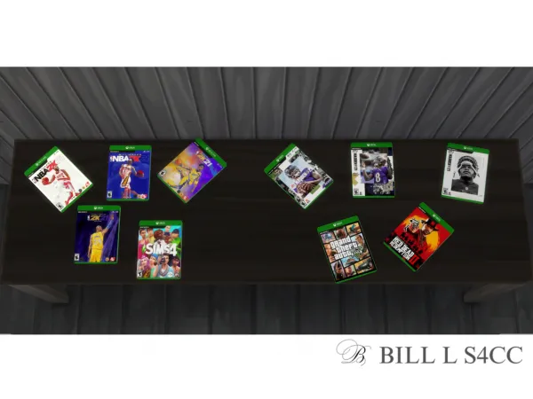 Alpha Xbox Game Cases by billls4cc - The Sims 4 Custom Content