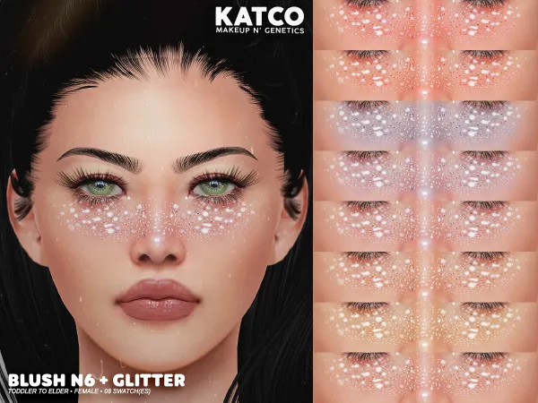 Alpha katco blush n6 glitter - The Sims 4 Custom Content