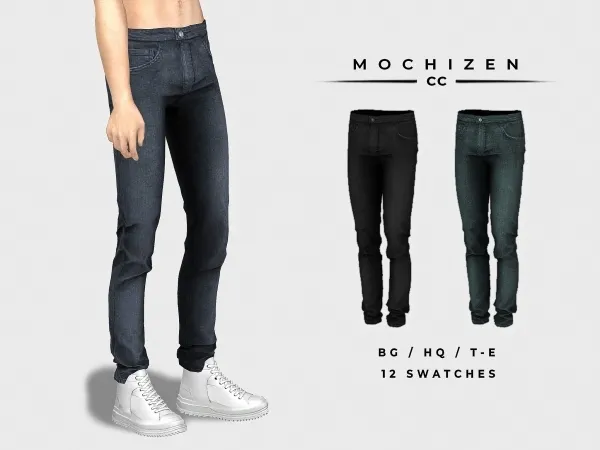 Alpha Mochizen Slim Fit Jeans Male - The Sims 4 Custom Content