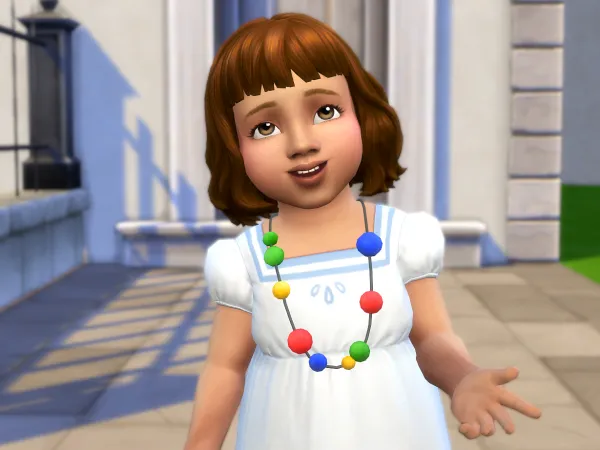 Maxis Match Pom Pom Necklace by Tillie - The Sims 4 Custom Content