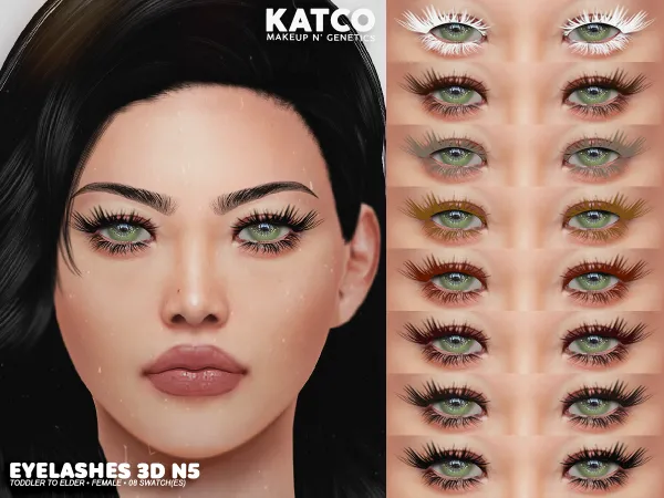 Alpha katco eyelashes 3d n5 - The Sims 4 Custom Content