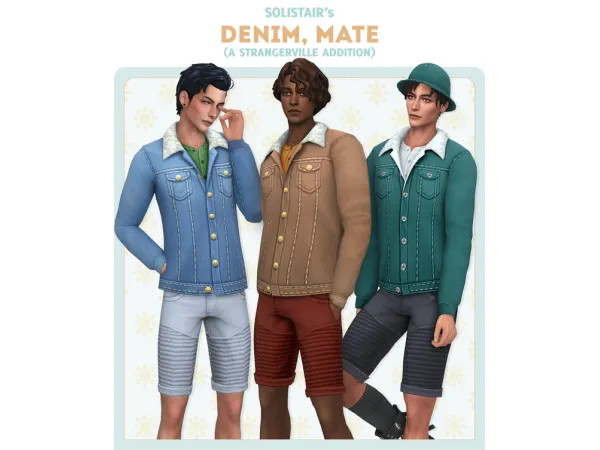Maxis Match Denim Mate SET (StrangerVille addition) by Solistair - The Sims 4 Custom Content