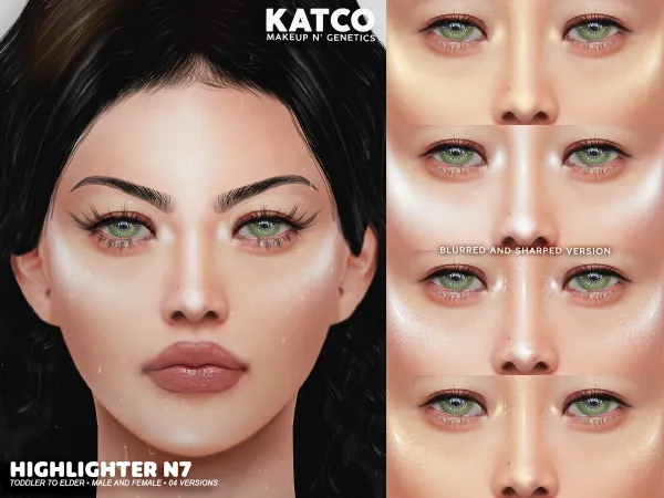 Alpha katco highlighter n7 - The Sims 4 Custom Content