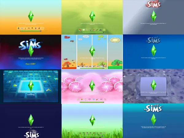 Maxis Match Retro Inspired Loading Screens by MrsGerbit - The Sims 4 Custom Content